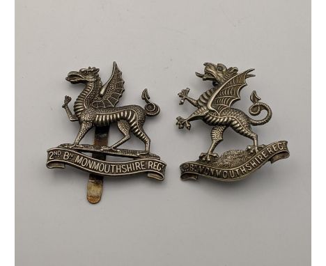 A British Army 2nd Battalion Monmouthshire Regiment officers cap badge along with a 3rd Battalion cap badgeLocation: CAB 1 