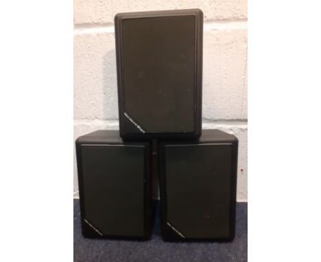 Three 1990's Mordaunt Short CS-I Compact speakers in black, Serial No:352703. Location:1.4 