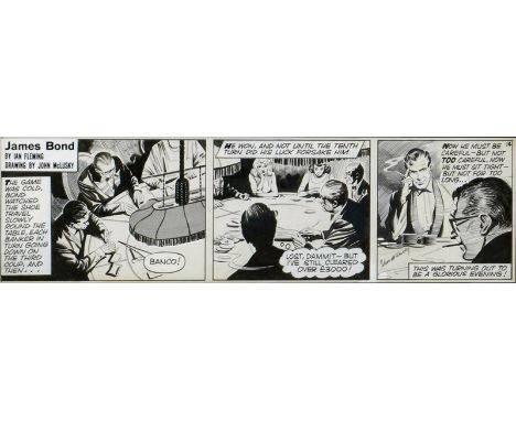 ‡ John McLusky On Her Majesty's Secret Service   a James Bond original pen and ink cartoon artwork  numbered 14, published in