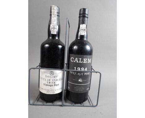 A bottle of Calem 1994 vintage port and a bottle of Taylors Quinta De Vargellas 1976 vintage port 