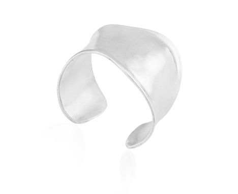 A SILVER 'BONE' CUFF BANGLE, BY ELSA PERETTI FOR TIFFANY & CO., the moulded bracelet mimicking the contours of the wrist, in 