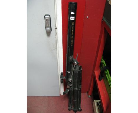 A Goldine Optical T90 Telescope on Tripod Stand.