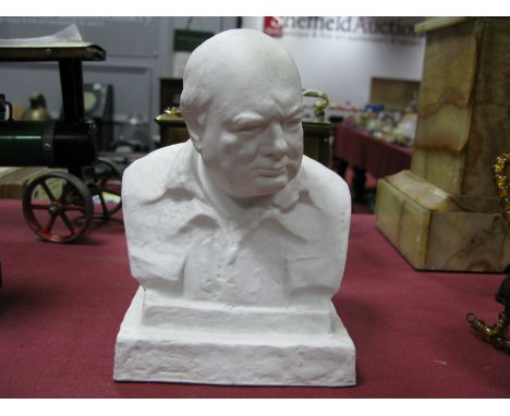 A Spode Parian Ware Bust of Winston S. Churchill, first edition 1965, after Oscar Nemon, height 17cm.