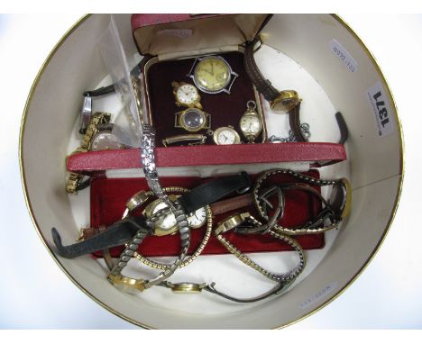 Assorted Ladies Wristwatches, including Everite, Vertex, Timex, etc, wristwatch heads (no straps) etc.