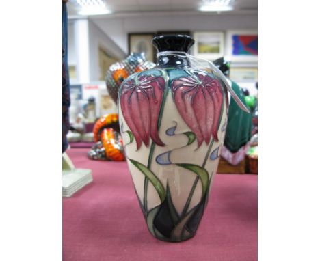 A Moorcroft Pottery Vase, painted with the 'Pretty Penny' pattern, designed by Rachel Bishop, impressed and painted marks, 15