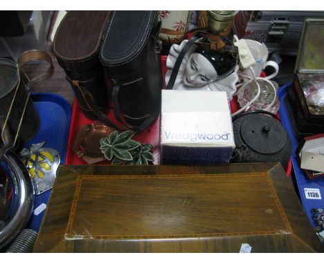 Prinz &amp; Sirius Binoculars, Pierrot lamp, dominoes, wooden box, etc.