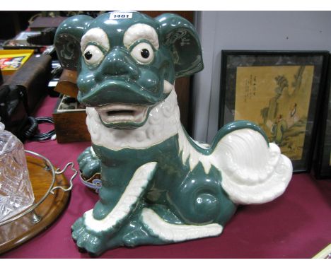 A Glazed Pottery Model of Dog of Fo, height 40cm.