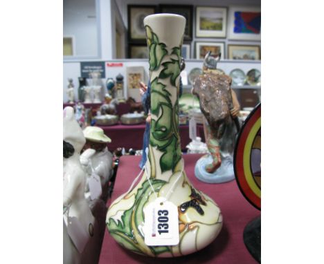 A Moorcroft Pottery Vase, painted with the Festival of Flowers pattern, available during summer 2017, shape 26/9, impressed a