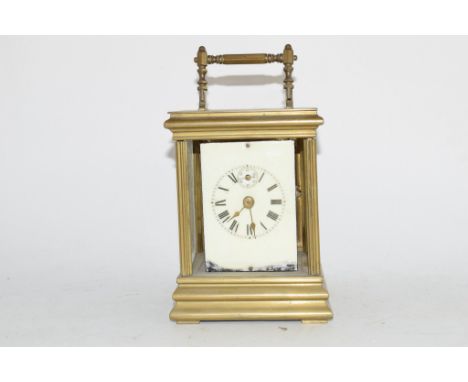 Early 20th century brass carriage clock (a/f), case height approx 16cm