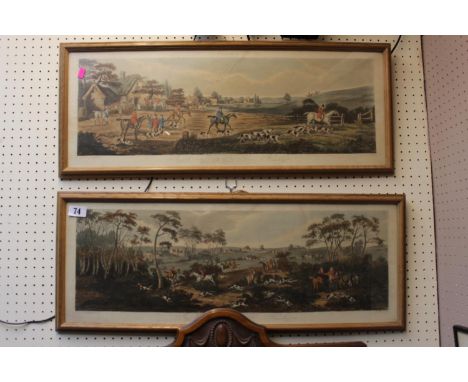 Pair of Coloured Lithographs by Dean Wolstenholme 'Fox Hunting' Plate 1 &amp; 4 