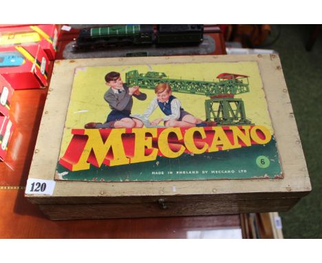 Boxed Meccano No 6 box with Outfit No.3 Manual and contents 
