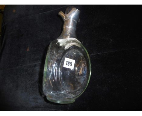 A WHITE METAL MOUNTED HAIG WHISKY DECANTER