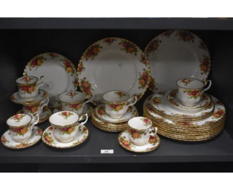 A selection of Royal Albert Old Country Roses tea and dinner wares, various plates, saucers and cups