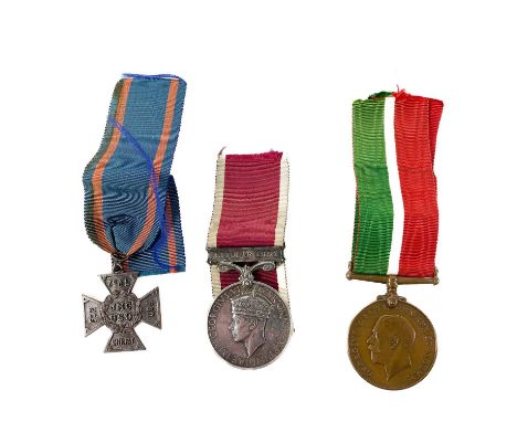 Medals - Army Long Service/Mercantile Marine. Army long service medal with regular army bar to SJT. S.G. Courtier. Mercantile