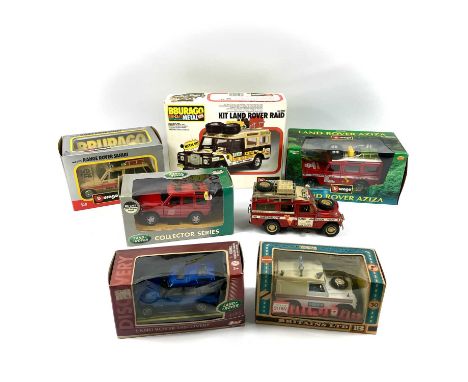 Die Cast Land Rover/Range Rover Models (x7). Comprising 6 various boxed manufacturers in different scales including a Britain