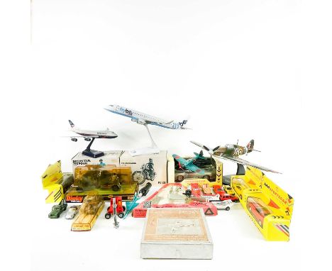 Dinky Diecast 8mm Gun, Aircraft &amp; Motorbike Models etc. Comprising: Dinky 656 88mm gun in original packaging, a boxed Fro