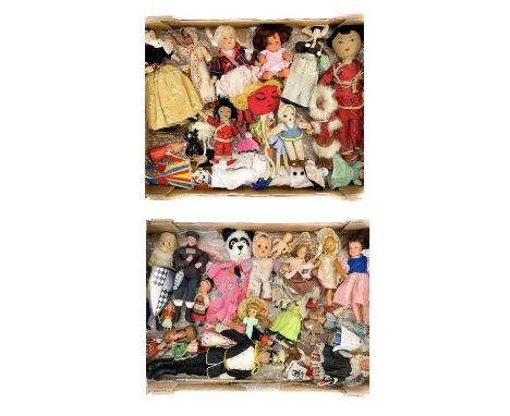 Large Collection (in excess of 40) of Dolls including National Costumes, Examples. Two boxes containing a wide variety includ