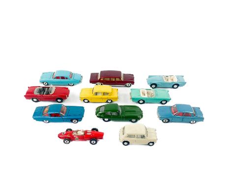 Spot-On, Corgi, Dinky Comprising 11 vehicles all in good to very good condition.Includes:6 x Spot-On: Sunbeam Alpine, Jaguar 