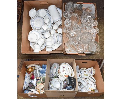 A Royal Worcester Evesham pattern part dinner service; together with other assorted ceramics including, Royal Copenhagan pede