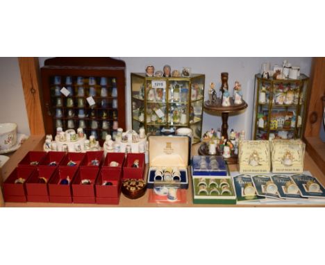 Thimbles - ceramic - Caverswall including ceramic display stand, Thimble Collectors Club fairy editions, Birchcroft novelty h