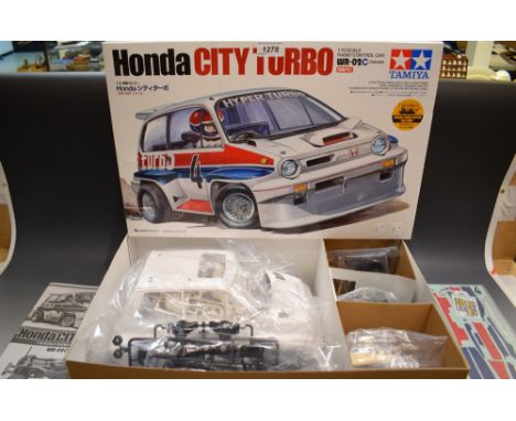 A Tamiya Honda City Turbo 1/10 scale radio controlled car, unused, boxed