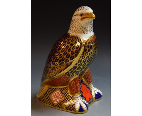 Royal Crown Derby paperweight - a bald eagle, first quality, no stopper