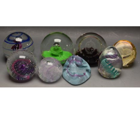 Caithness Paperweights - Duet 374/500, Enigma 1981 collectors society 550/1000, Reflections Magenta, Summer Haze; etc, all bo