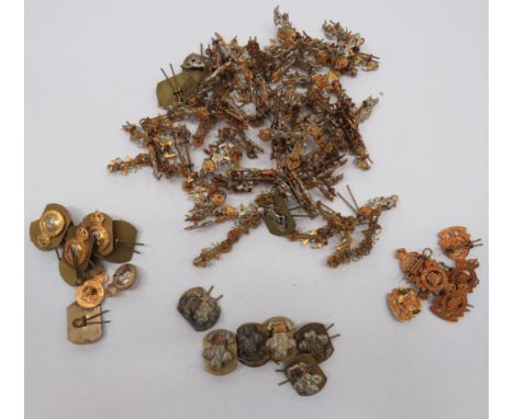 Quantity of Collar Badgesincluding 93 x KC bi-metal REME ... 10 x KC bi-metal Army Catering Corps ... 6 x KC brass RAOC ... 6