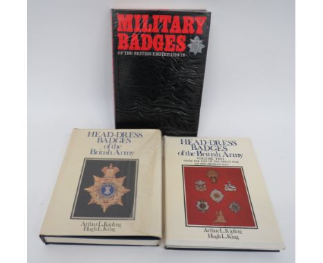 Small Selection of Badge Orientated Booksconsisting Head- Dress Badges of the British Army Vol 1 and Vol II by Kipling &amp; 