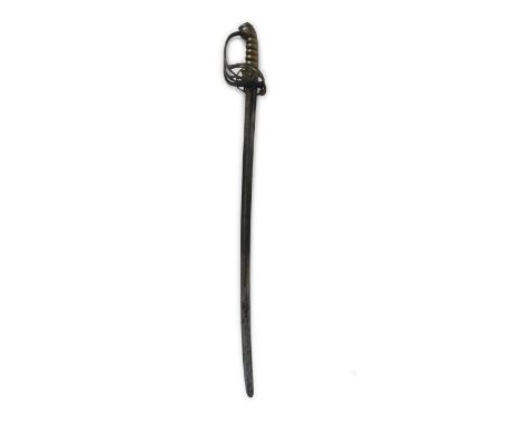 Early 19th Century Sergeant's Swordpost 1837 example. 27 1/2 inch, single edged, quill point blade (point rounded). Large ful