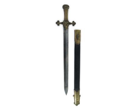 1856 Pattern MK1 Drummer's Sword by R &amp; W Aston'19 inch, double edged blade with spear point. The blade with foliage edge