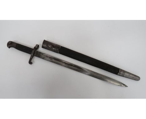 British P1887 MKI Martini Henry Sword Bayonet18 1/2 inch, single edged blade with short fuller.  Forte with Ordnance stamps a