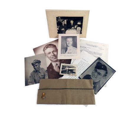 Korean War Aviator's Casualty Letters and Photosall relating to 2nd Lt James E MacDaniel USAF. Consisting memorial photo card