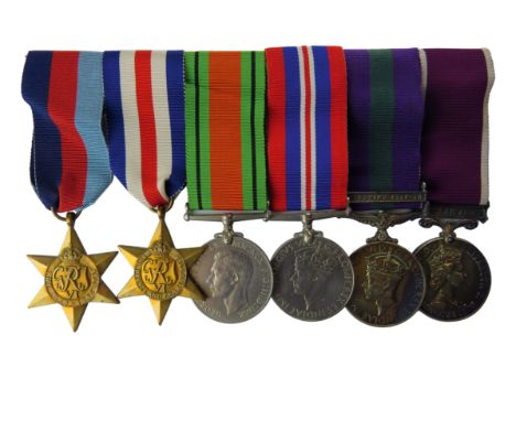 Royal Engineers WW2 and Palestine Medal Groupconsisting 1939/45 Star, France &amp; Germany Star, Defence medal, War medal, Ge