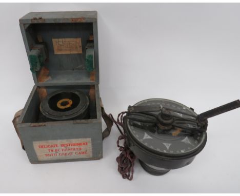 American Vane Sight Compass and British SO2 Compassblackened body.  Top compass with swivelling flip up viewing sight vane.  