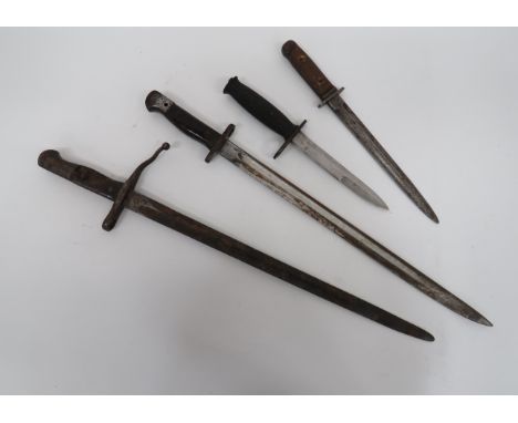 Turkish M1890 Mauser Bayonet and Other Items17 1/2 inch single edged blade.  Large fuller.  The forte with Turkish lettering.