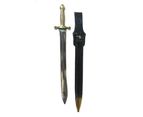 Imperial Russian Crimea Period Pioneer Sawback Short Sword19 1/4 inch, single edged blade widening towards the point. Rear sa