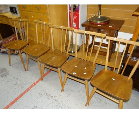 A good set of five Ercol kitchen chairs Condition Report: please request via email. Condition reports not stated with descrip