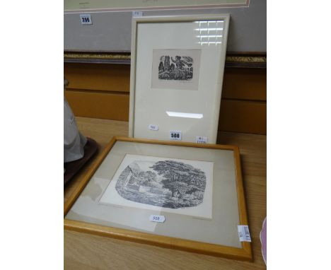 A signed limited edition DAVID GENTLEMAN etching &amp; another print AFTER ARTHUR MILES Condition Report: please request via 