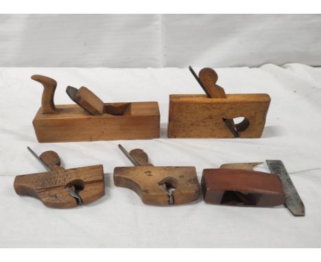 Group of early 20th century woodworking tools to include a plane stamped J S Miller. 