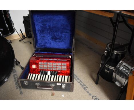 A Baile Cavalier Piano accordion, 96 button plus 7 bass, with hard case