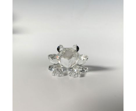 A delightful clear faceted figure of a frog with iridescent and black eyes. Part of the In The Secret Garden series. Swarovsk