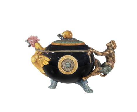 Limited edition fine china lidded cafe pot. Designed by Royal Doulton for the Minton Archive Collection. Features a rooster a