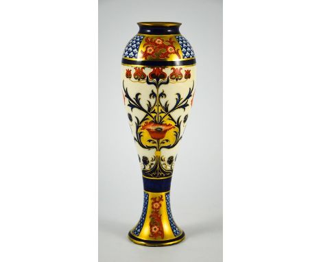 William Moorcroft for James MacIntyre, an Aurelian Poppy vase, circa 1897, elongated inverse baluster form, printed marks, 31