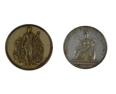 British Medals, Royal Horticultural Society Award Medal For Orchids, silver 1904, standing female figure encircled by four sm