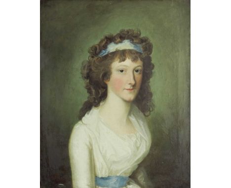 Irish School (18th century), Portrait of Mary Jane O'Hara, oil on canvas, indistinctly signed and dated 1792, 67cm x 55cm, fr