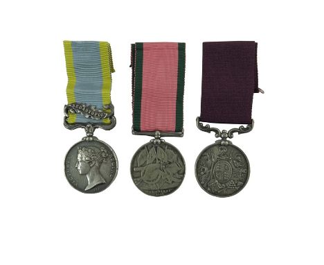 Crimea medal group: Sergeant G. Roberts, 14th (Buckinghamshire) Regiment; Crimean 1854-56, 1 clasp, Sebastopol (No 2386. Geor