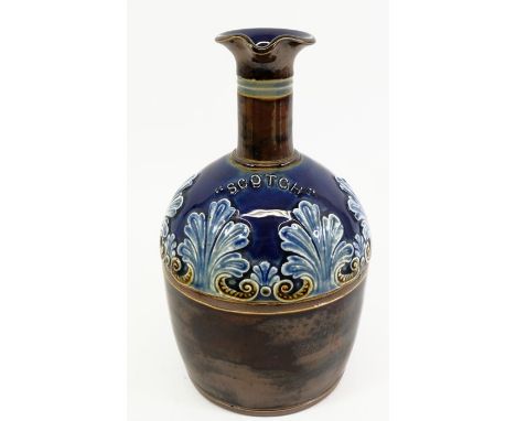 A Doulton art ware advertising Scotch whisky jug, marked Scotch in raised letters 22cm high