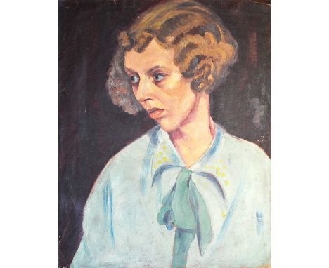 William Stanley Moore (1914-1997), Group of Four Portraits Including a Self-Portrait, oil on canvas, signed, 60cm x 50cm larg