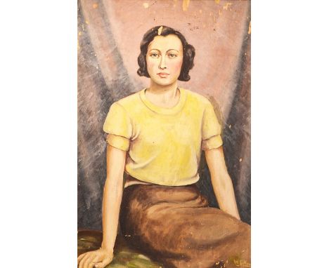William Stanley Moore (1914-1997), Portrait of a Young Woman, oil on board, signed, 73cm x 48cm, framed